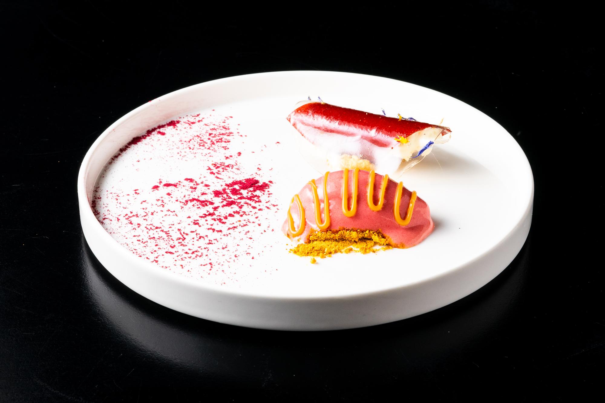 Precision plating with neon garnish